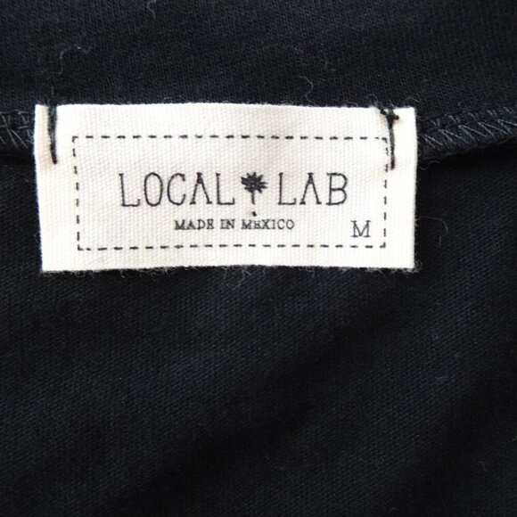 Latina AF Top T-Shirt Women's Size M Black Draw String Trendy Cute Local Lab - Picture 5 of 7